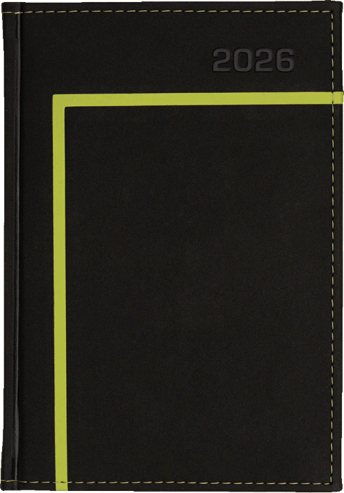 Kalendarz �A5D PASEK / ELKA: Velour Czarny + Vellutino Oliwka � 